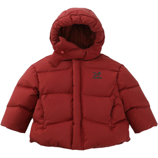 [大师联名三防95绒子]齐齐熊宝宝羽绒服冬款儿童装男童红色拜年服