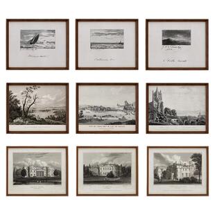 《远山庄园》风景客厅实木小美式装饰画横版复古卧室餐厅中古挂画