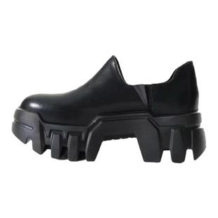 巴黎厚底短靴女2024新款8cm增高马丁靴小众甜酷风玛丽珍皮鞋单鞋