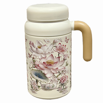 大容量316不锈钢水杯带把受茶杯