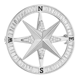 银色小众轻奢胸针男独特精致西服高档艺术感徽章设计师款日常配饰