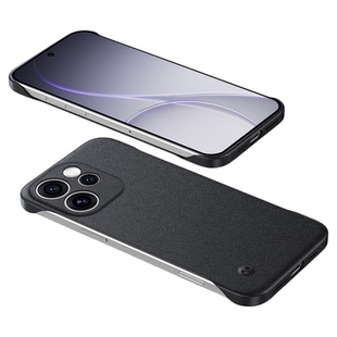 广耐适用于OPPO Reno15手机壳岩砂无边框Reno15Pro超薄半包保护套四角防摔opporeno15c粗磨砂男女简约硬壳