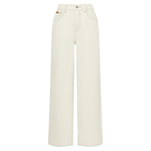 POLOWALK牛仔裤女士直筒裤子百搭阔腿裤2025秋冬新款休闲裤