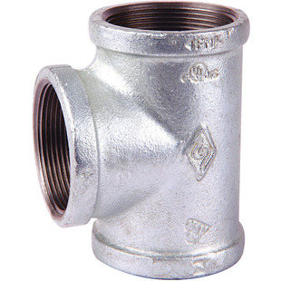 迈克品牌镀锌三通变径侧大中大异径国标玛钢消防燃气FM UL 25KG