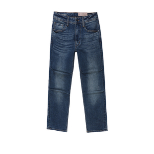 ABLE JEANS【直筒滑板裤】冬季男士工装洗水宽松牛仔长裤加厚保暖