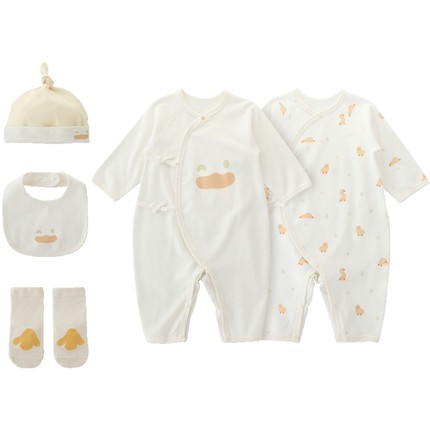 孕妈有礼新生婴儿衣服四季纯棉和尚服春秋满月礼服秋冬宝宝连体衣