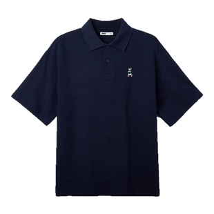 【WOODIE系列】SPAO韩国同款2025年夏POLO衫白色小熊短袖情侣T恤