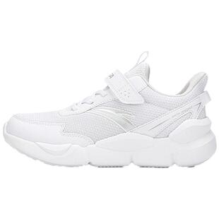 安踏童鞋男童小白鞋2026春季新款儿童白色运动鞋大童魔术贴跑步鞋