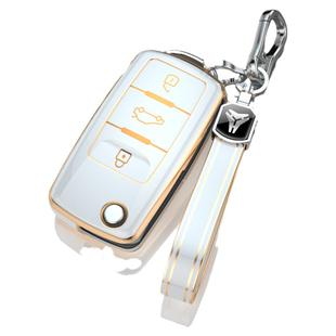 适用大众钥匙套朗逸速腾宝来壳桑塔纳polo凌渡金属扣高尔夫途观包