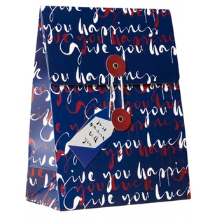 『Montilord』纸质收纳袋小号 give you happiness文件袋礼品袋杂物袋购物袋收纳帮手好运加厚办公家用包装