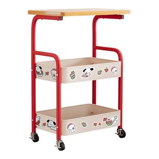 多巴胺零食小推车落地多层零食玩具置物架移动沙发边几桌床头收纳