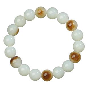 【孤品】亲宝水晶且末料和田玉手串玉石手链女男饰品散珠礼物