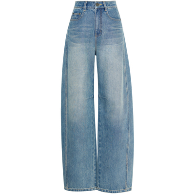 夏莫卡解构风杨幂同款阔腿牛仔裤