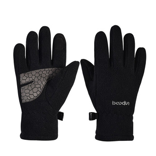 boodun秋冬季儿童薄款抓绒保暖骑行防滑五指亲子户外运动手套男女