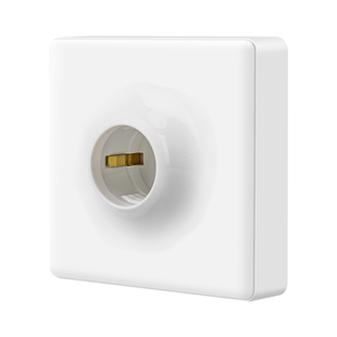 小区家用陶瓷e27螺口灯座物业楼道灯头LED灯泡节能灯86型耐高温