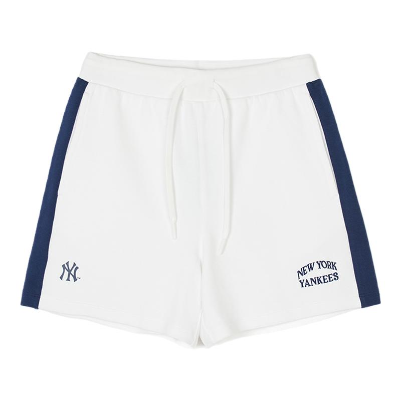 MLB官方 女款时尚学院风撞色短裤宽松舒适运动裤24夏季新款SPV02