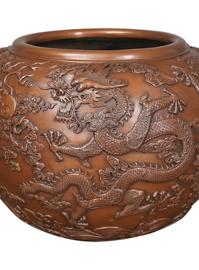 德祥缘紫铜海水云龙大聚宝盆铜缸