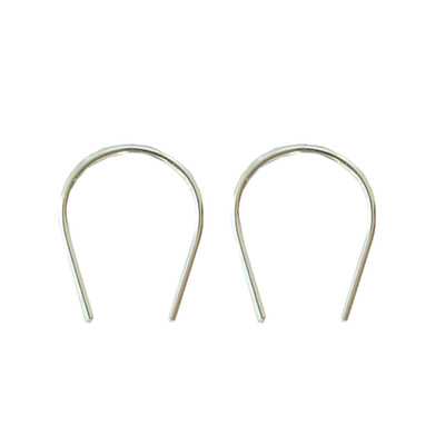 纯银双耳洞耳钉弧形欧美耳环耳钩