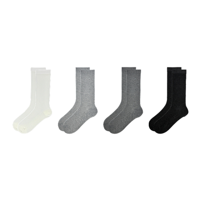 Rougomiu系纯棉中筒袜堆堆袜女