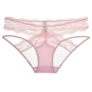 3件159|商场同款MYBODY内裤女性感蕾丝波点网纱高级感三角裤短裤