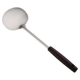 木柄不锈钢蘑菇铲大小号家用厨房长柄防滑锅铲炒勺铁铲炒菜不粘锅