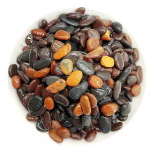 野采溪流石鱼缸专用沙乌龟缸专用铺底石头鹅卵石底部砂石造景装饰