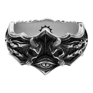 ROCKRIDE 七宗罪之暴食戒指 GLUTTONY做旧复古美式男925银