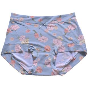 彩田32528高腰大码女内裤胖MM印花柔软高弹冰丝纤维石墨烯裆32529