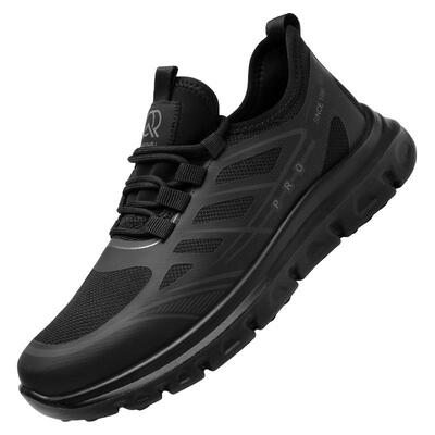 强人3515春秋男鞋户外跑步鞋男士运动休闲鞋超轻网面鞋子黑色通勤