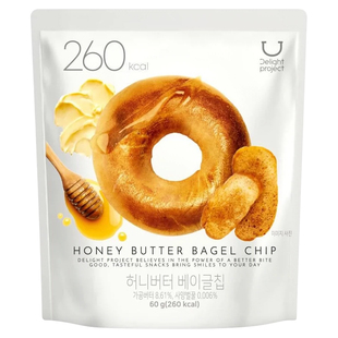 韩国进口零食oliveyoung蜂蜜黄油蒜香味贝果脆片饼干碱水面包饼干