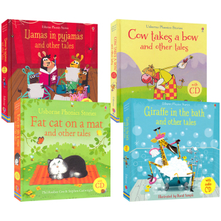 Usborne Phonics Stories Llamas in Pyjamas Cow Takes A Bow 睡前故事 听故事学英语 自然拼读法英文原版故事绘本6合1 含原版CD