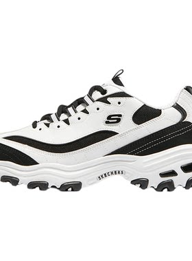 Skechers增高黑白熊猫情侣鞋