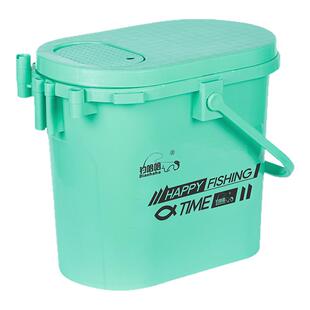 钓哈哈新款加厚椭圆形钓桶硬壳可坐多功能钓鱼桶筏钓溪流桶装鱼桶