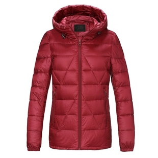 波斯顿轻薄款羽绒服女士短款波士顿官方旗舰店正品女款中年妈妈装