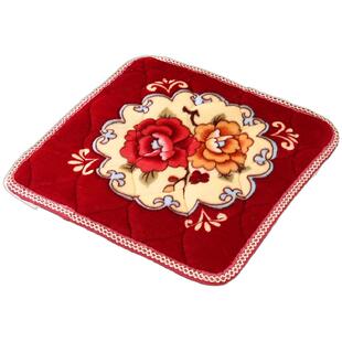 加厚毛绒坐垫冬季保暖办公室防滑椅子沙发餐椅方形凳子垫