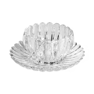 创意玻璃碗甜品碗碟燕窝碗水果碗精致透明碗餐具套装下午茶具汤碗