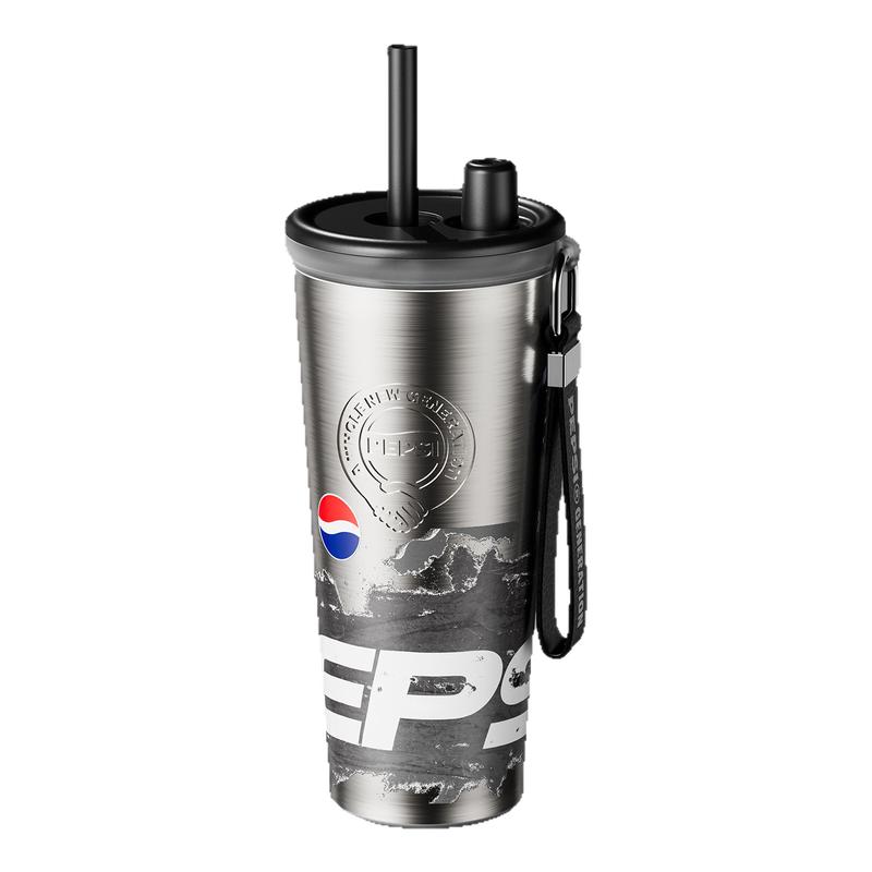 2026新款PEPSI百事大容量保温杯杯吸管水杯316不锈钢男女士高颜值