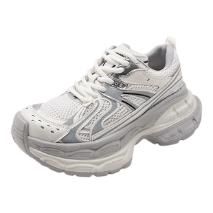 32码33特小码女鞋增高老爹鞋女2026春夏季新款运动休闲鞋网面透气