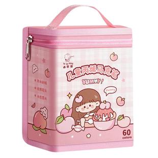 儿童丙烯马克笔无毒可水洗美术专用收纳袋不透色可叠色软头彩色水彩笔24色64色36色速干美术绘画手绘DIY画笔