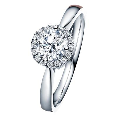 DR求婚钻戒四爪群镶天然钻石