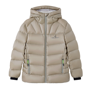 NAUTICA儿童羽绒服男款短款大童面包服青少年女童加厚鹅绒冬外套