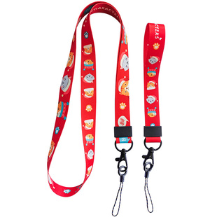 木兮萌猫猫咪可爱红色喜庆长款短款挂脖手腕绳钥匙绳子猫高档挂绳