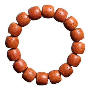 精品野生山桃核手串直切老型桃核光珠手工打磨万目精抛文玩手把件