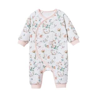 全棉时代连体服夹棉连体衣哈衣宝宝棉衣婴儿衣服包屁衣棉服全棉芯