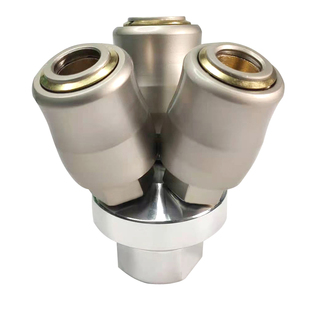 高压自锁圆三通二通球阀开关气动气泵空压机气管C式快接头汽修头