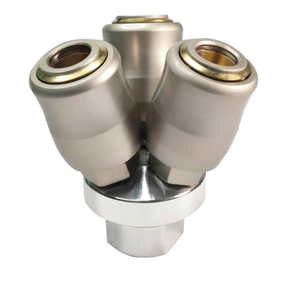 镀镍自锁三通带阀门防爆款