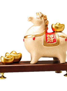 客厅摆件轻奢高级感2025新款电视柜旁现代入户玄关装饰品高档乔迁