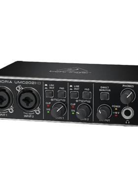 BEHRINGER/百灵达UMC202HD直播k歌录音编曲ASRM助眠USB外置声卡