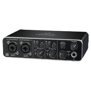 BEHRINGER/百灵达UMC202HD直播k歌录音编曲ASRM助眠USB外置声卡