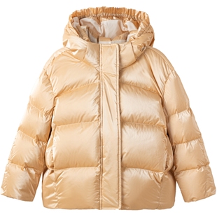 巴拉巴拉女童鹅绒羽绒服宝宝中长外套冬装新款童装儿童亲子装加厚